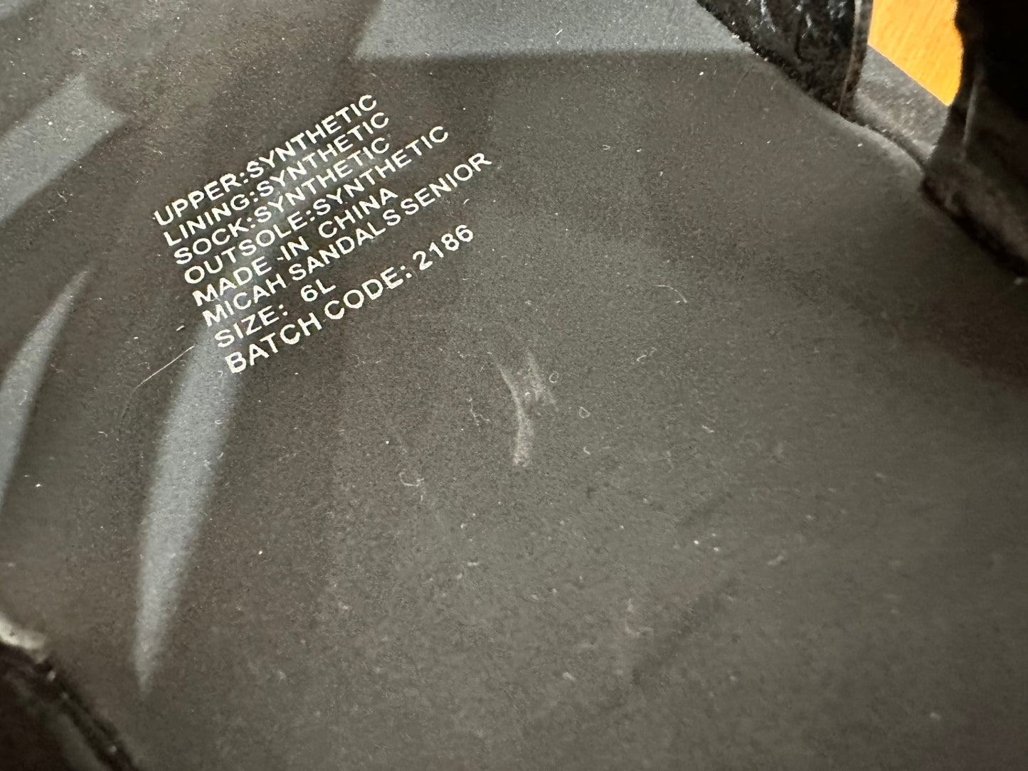 Top Marks - Black Sandals - SIze 6