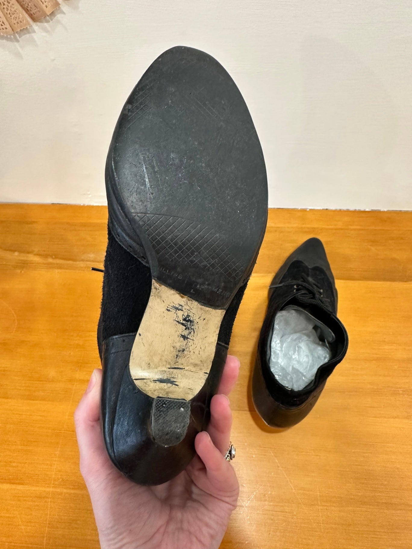 Stevie Nicks Inspired Ankle Boots - Size EU 38 - Black [Scuffs on heels / toe]