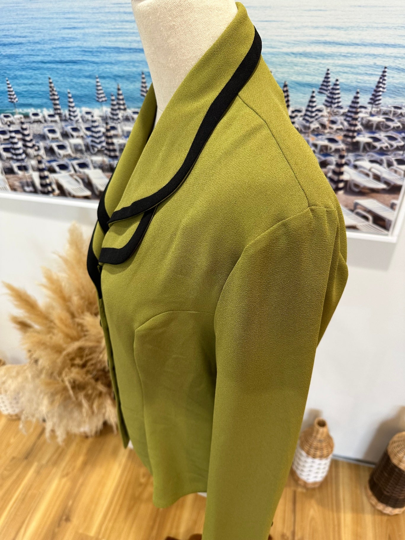 Vintage 90's / Y2K - Stax Blazer - Size 12 - Olive green