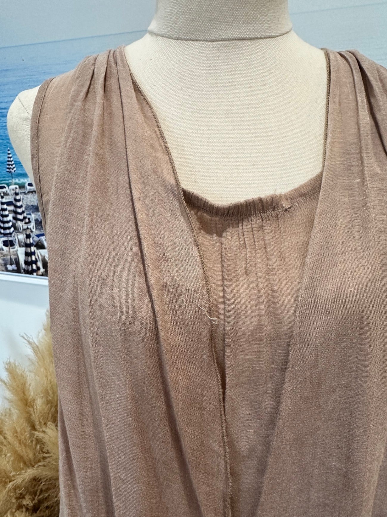 Beige / Nude - Singlet Dress - Size Small