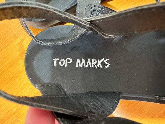 Top Marks - Black Sandals - SIze 6