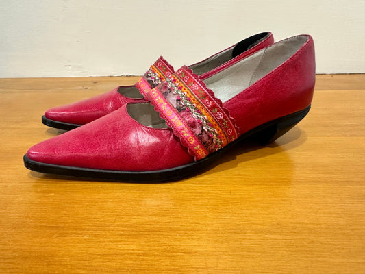 Briarwood - Leather Pointed-toe Bohemian Shoes - Size EU 37