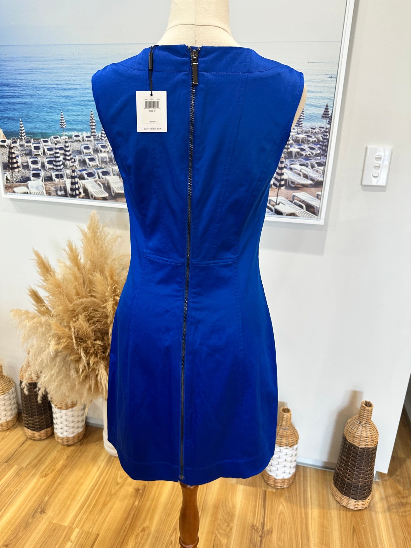 [NEW] Calvin Klein - Shift Dress - Extra Small - Blue