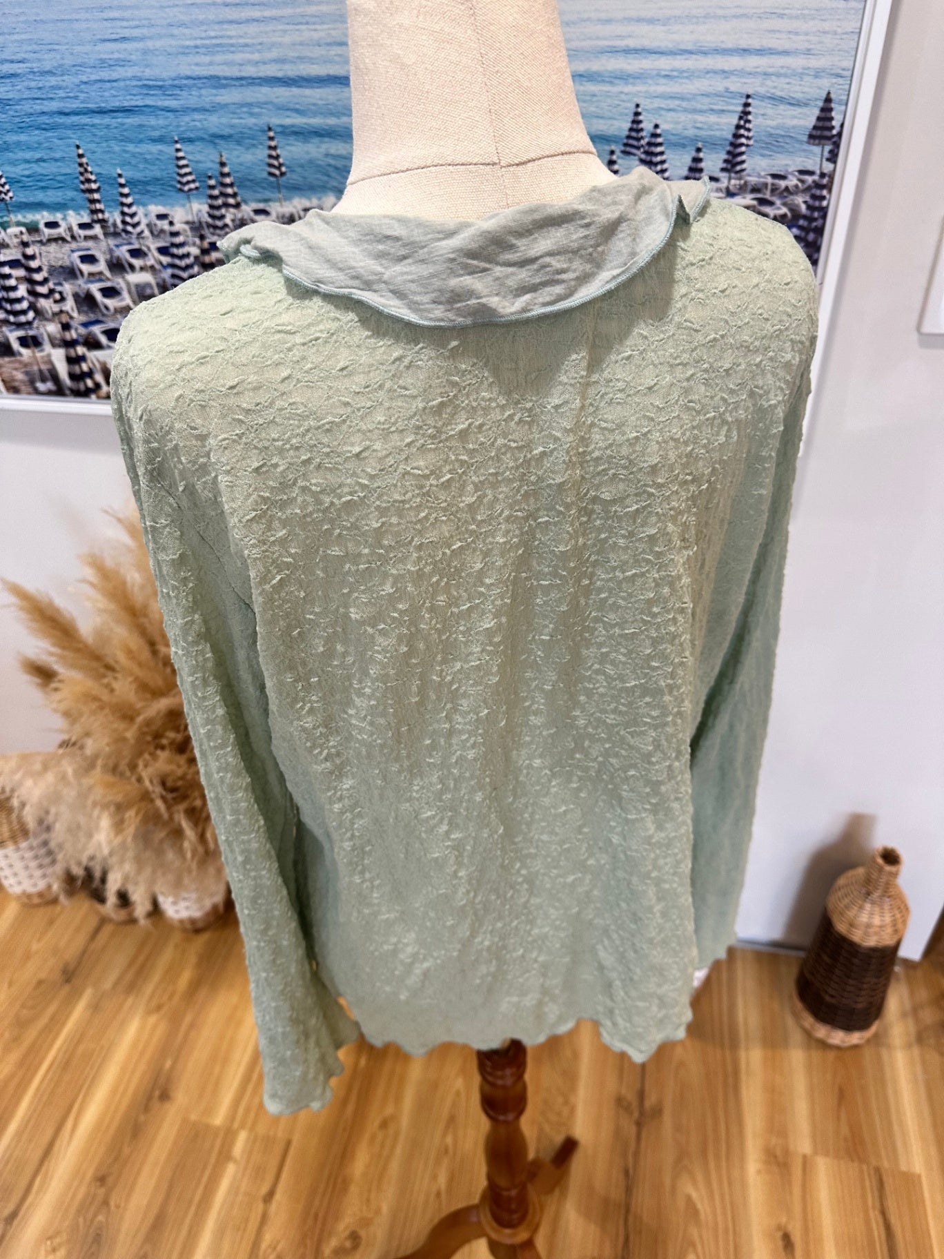 Annah Stretton - Cardigan - Size Large - Aqua