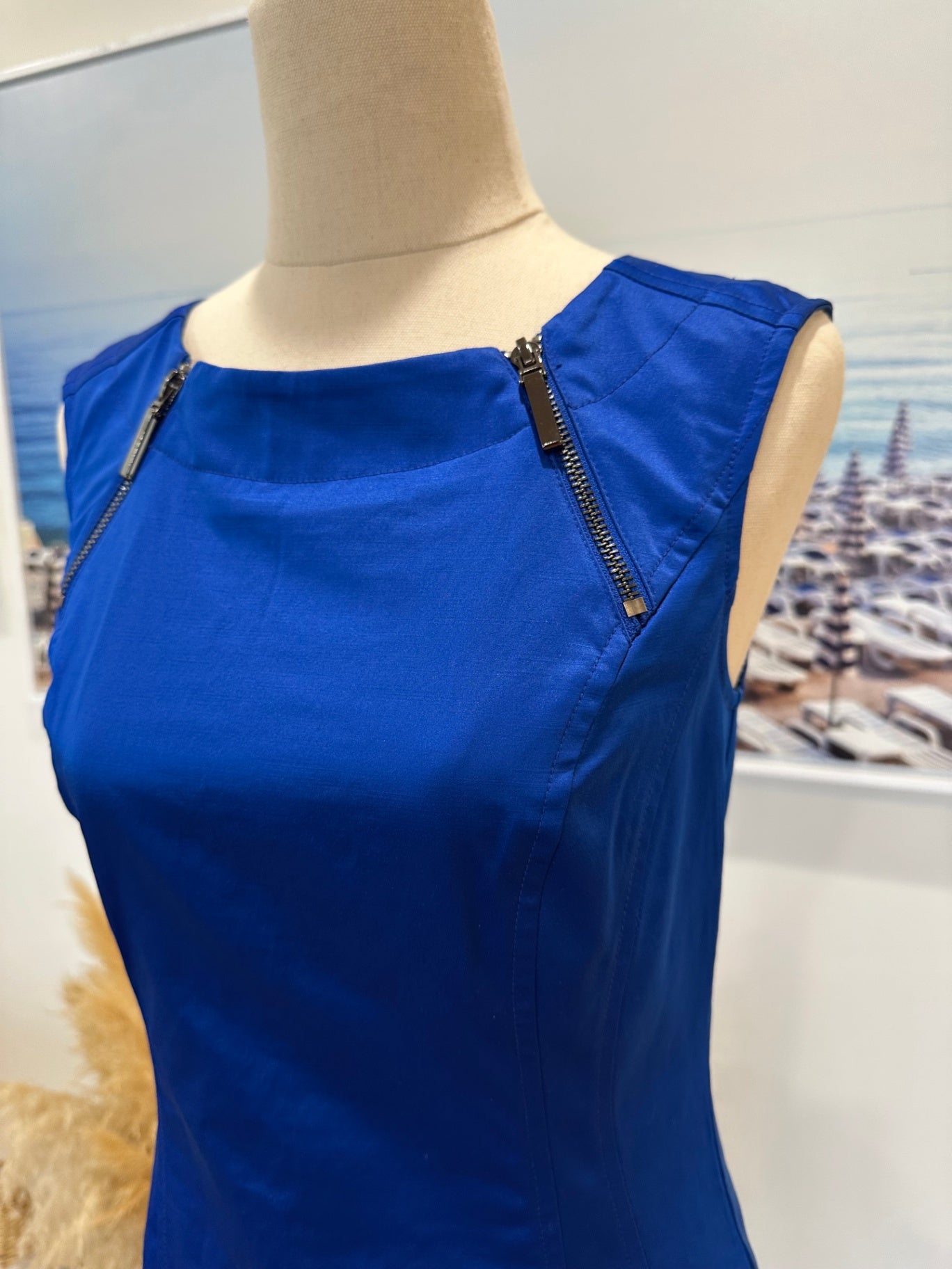 [NEW] Calvin Klein - Shift Dress - Extra Small - Blue