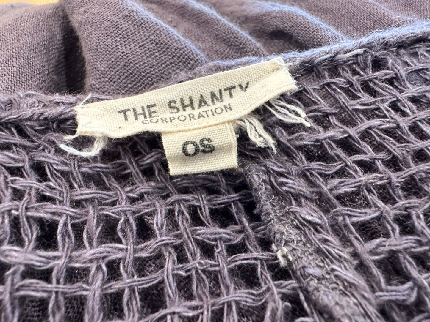 The Shanty Corp - 100% Linen Blouse - Large - Grey