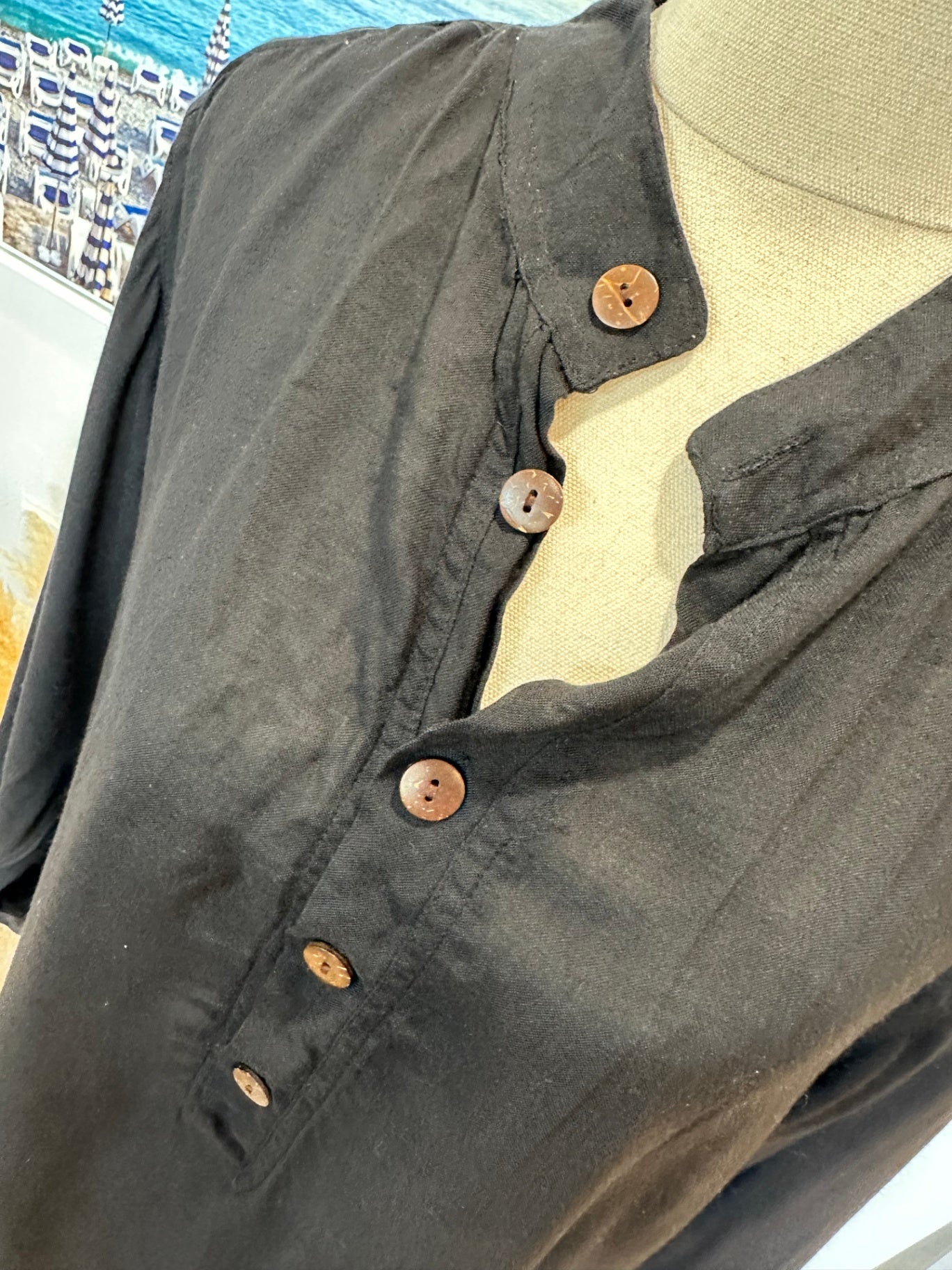 [NEW] Cosmic - 100% Viscose - Black Summer Shirt