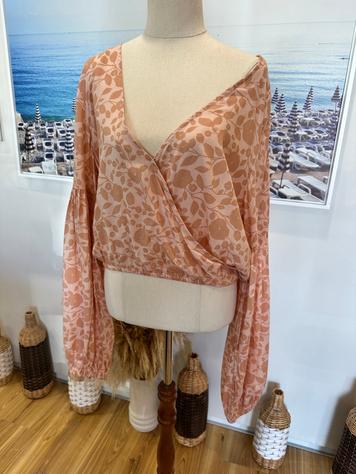 Billabong - Bohemian Blouse - Size 12 - Peach