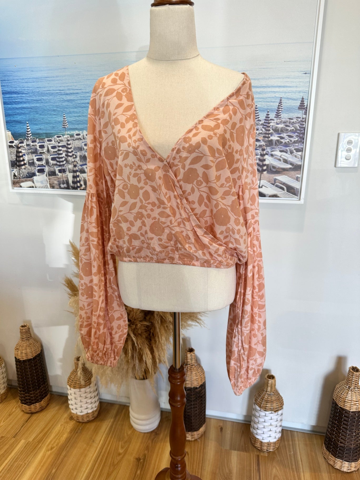 Billabong - Bohemian Blouse - Size 12 - Peach