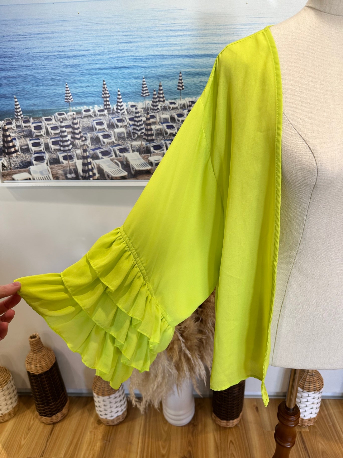 Eb & Ive - Kaftan - Medium / Large - Lime