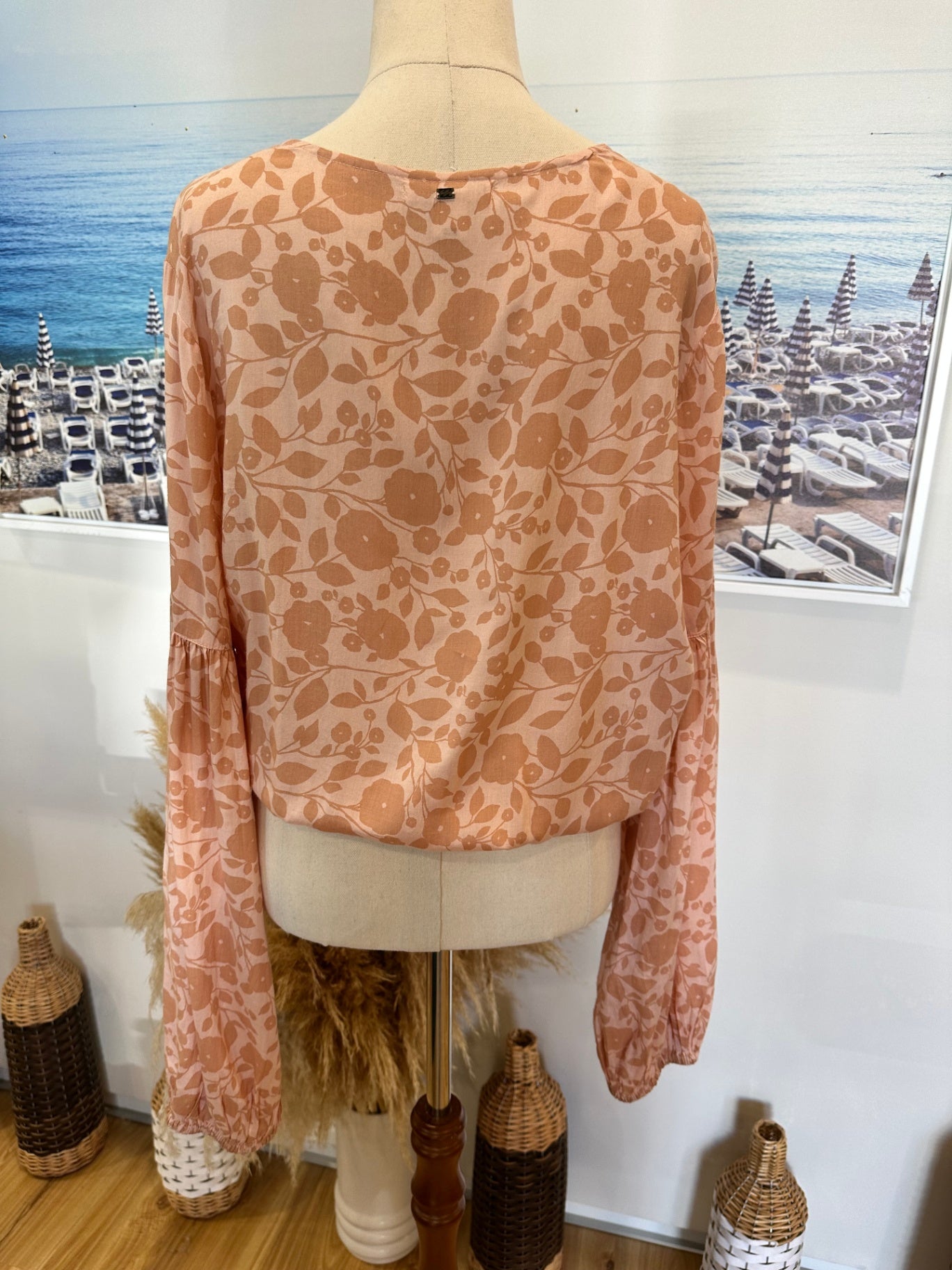 Billabong - Bohemian Blouse - Size 12 - Peach