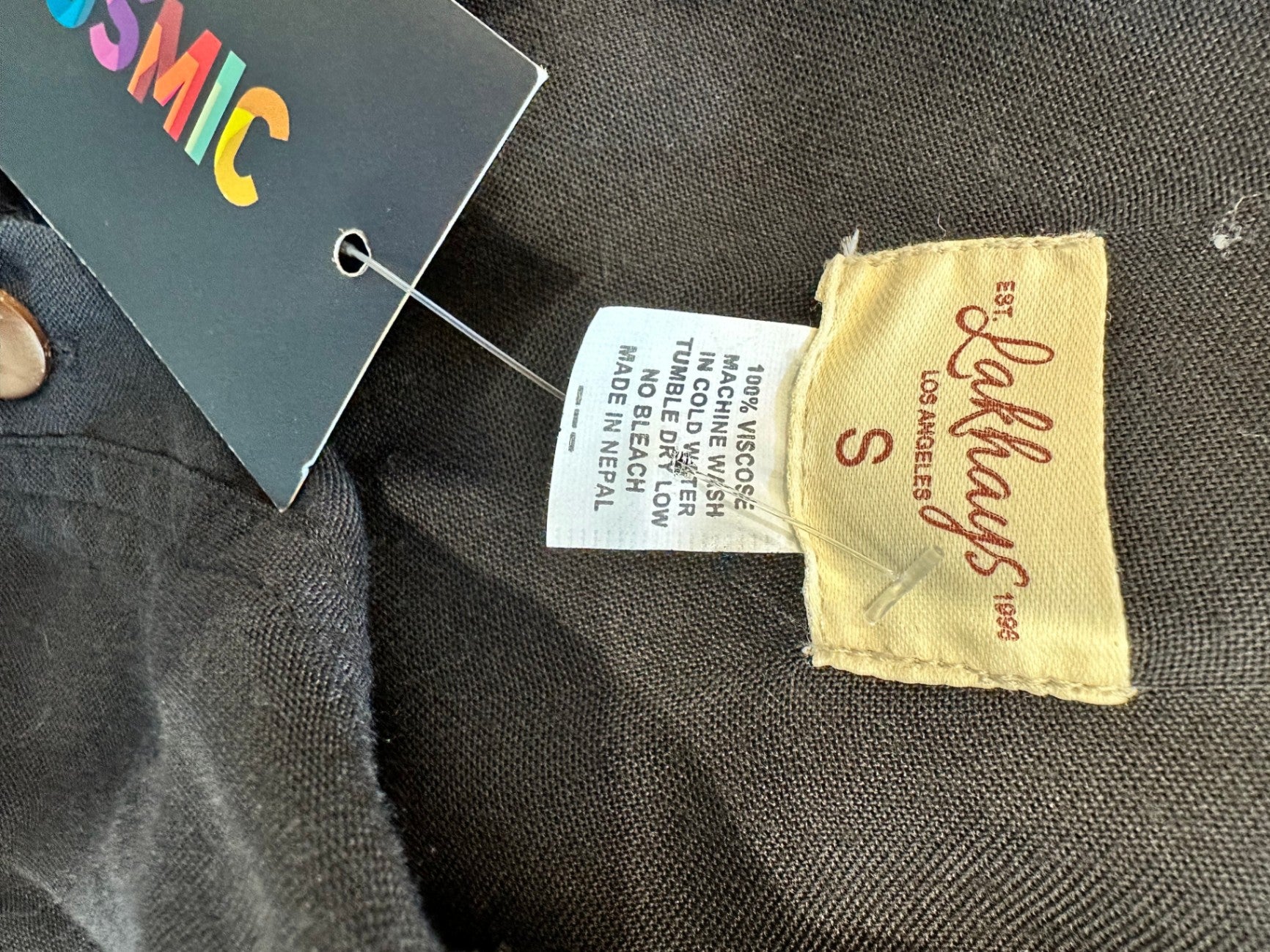 [NEW] Cosmic - 100% Viscose - Black Summer Shirt