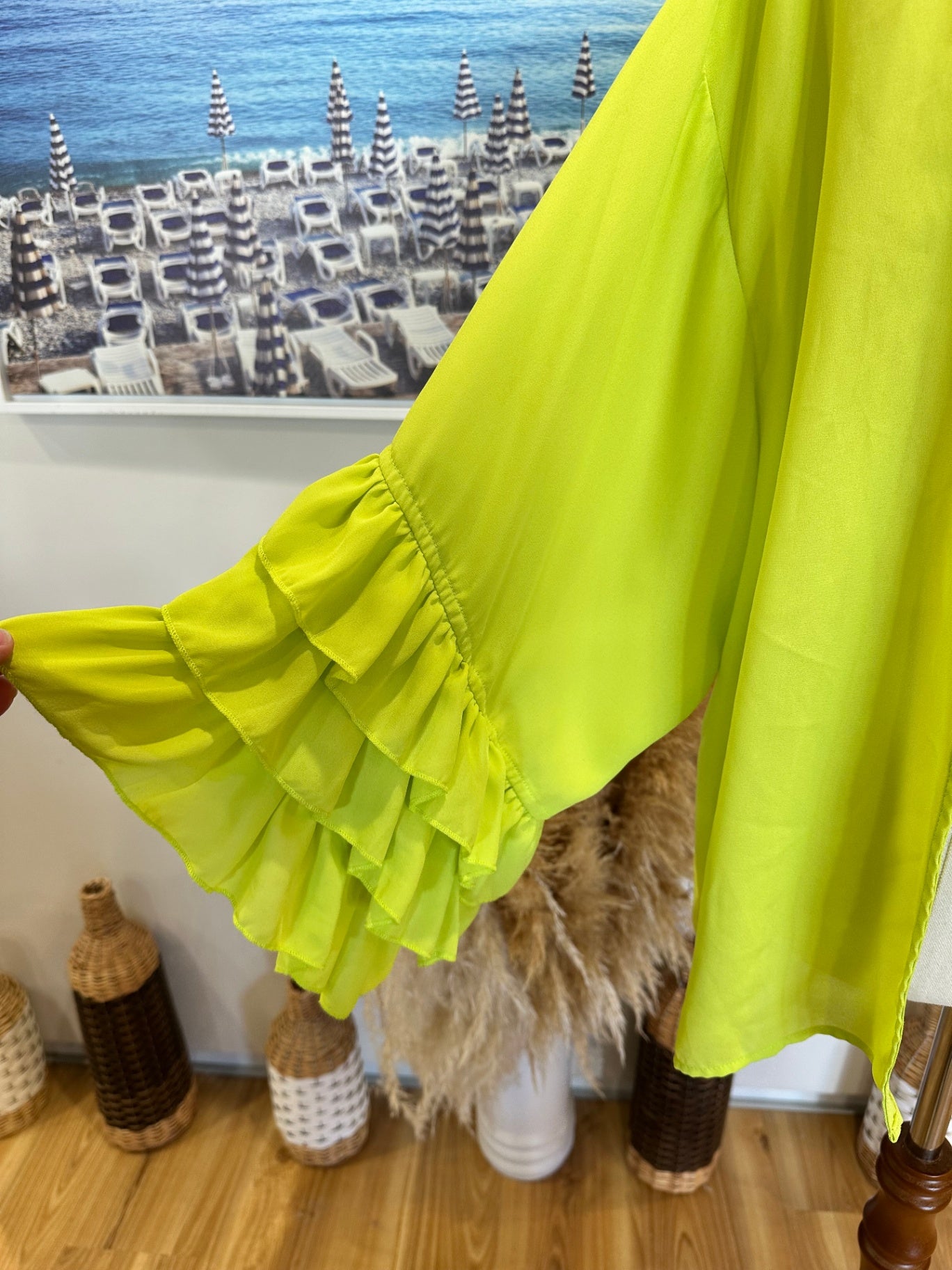 Eb & Ive - Kaftan - Medium / Large - Lime