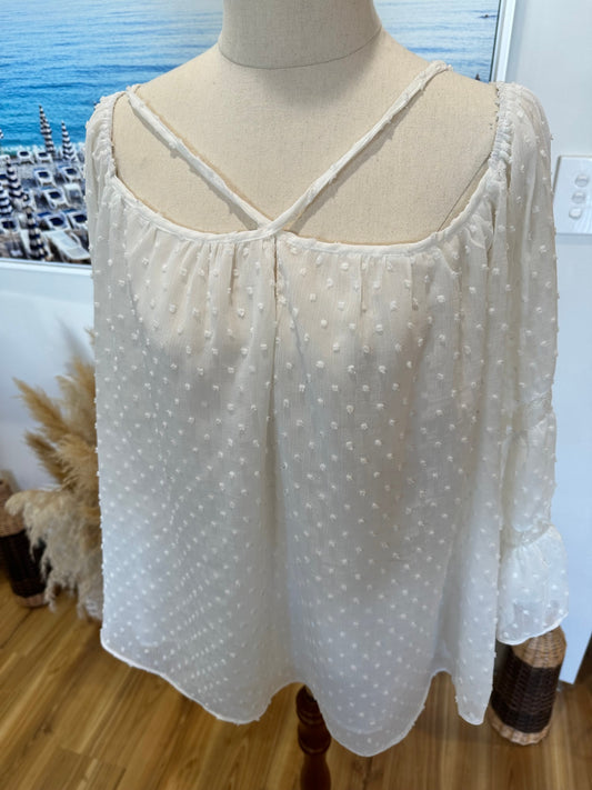 Madison Square - Bohemian Blouse - Large - White