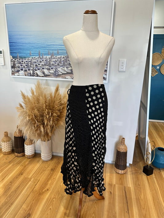 Frattini Skirt - Medium - Black and white