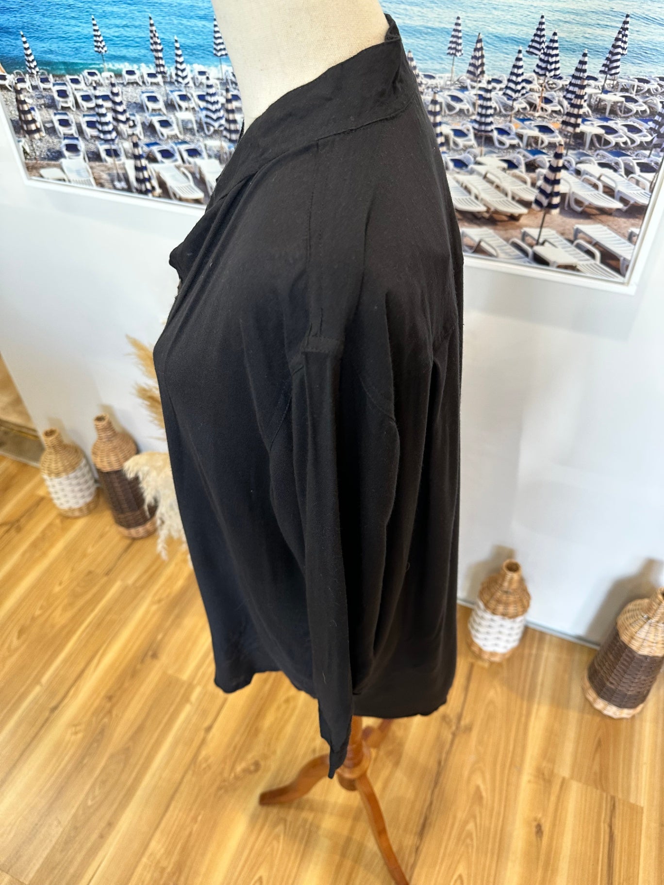 [NEW] Cosmic - 100% Viscose - Black Summer Shirt