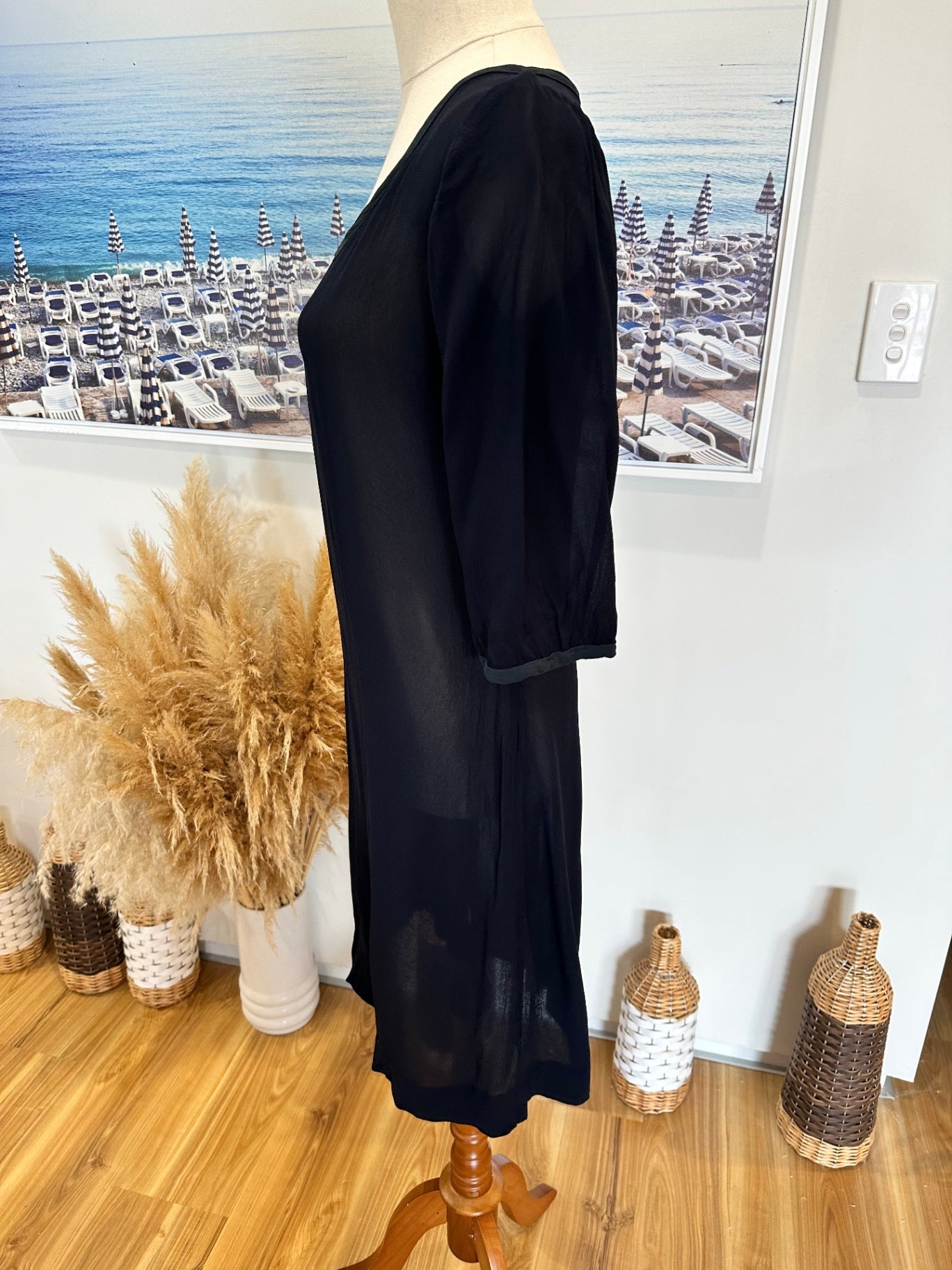 Robyn Mathieson Dress - Size 8 - Navy Blue - Made in New Zealand