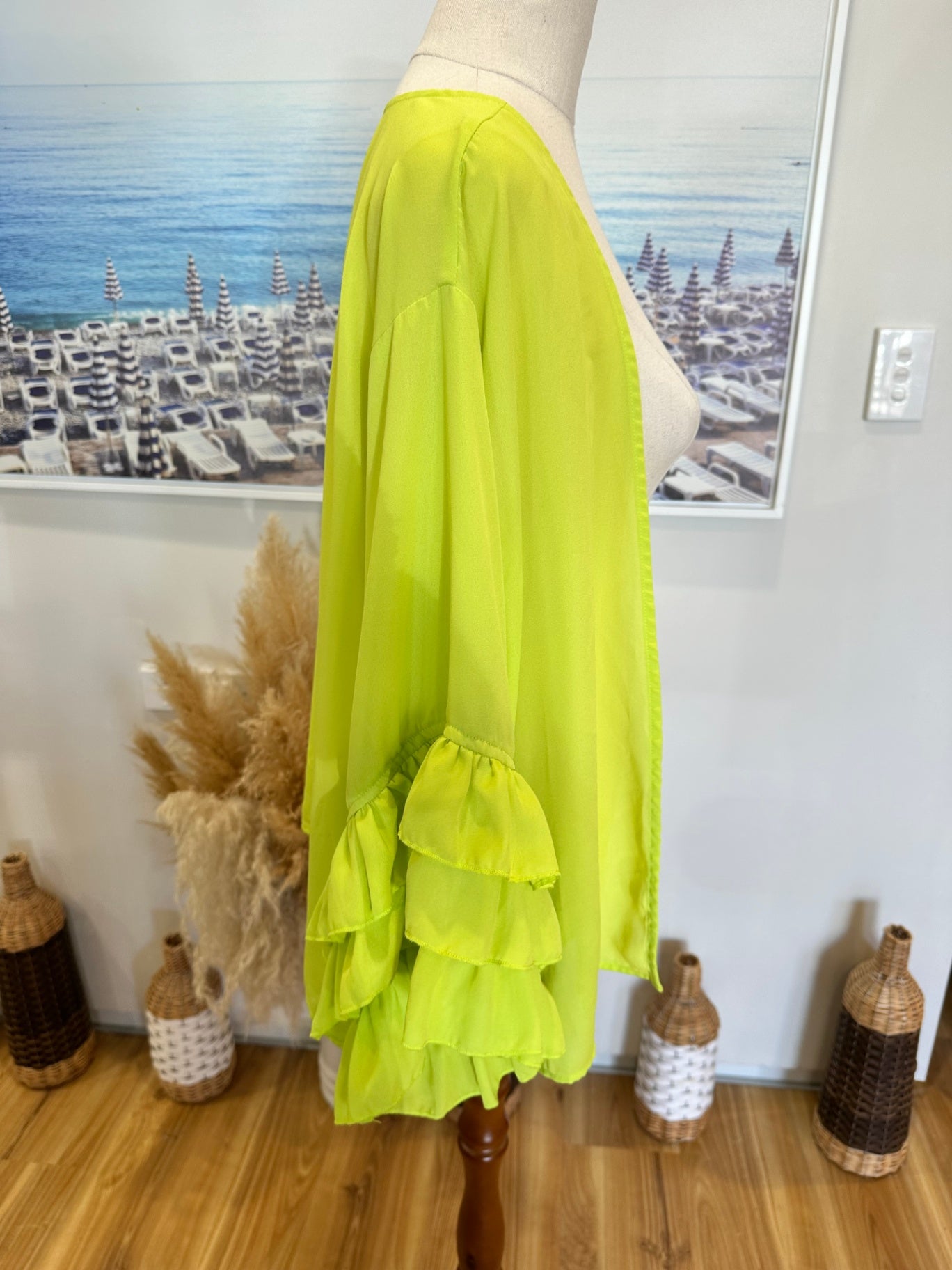 Eb & Ive - Kaftan - Medium / Large - Lime