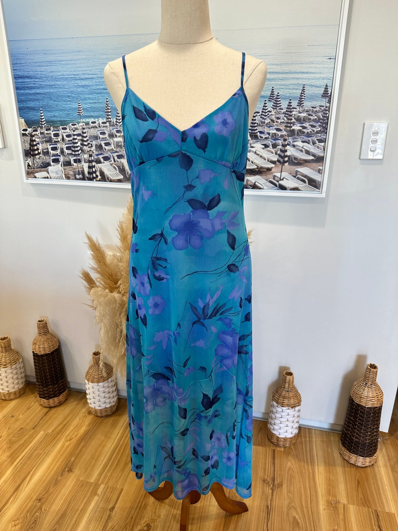 Bombshell Designs - Maxi Dress - Medium - Blue