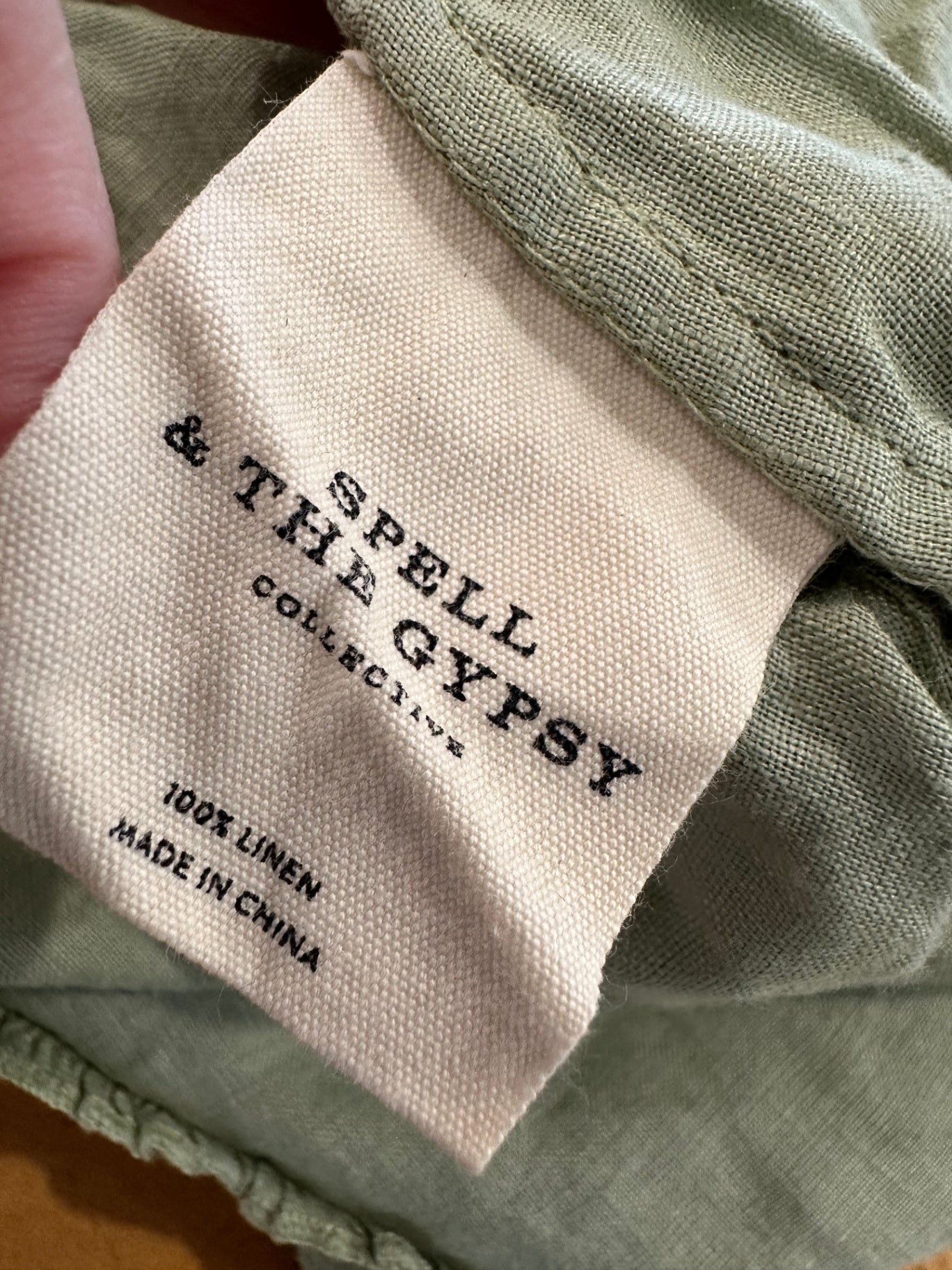 Spell - 100% Linen Shorts - Large - Sage Green