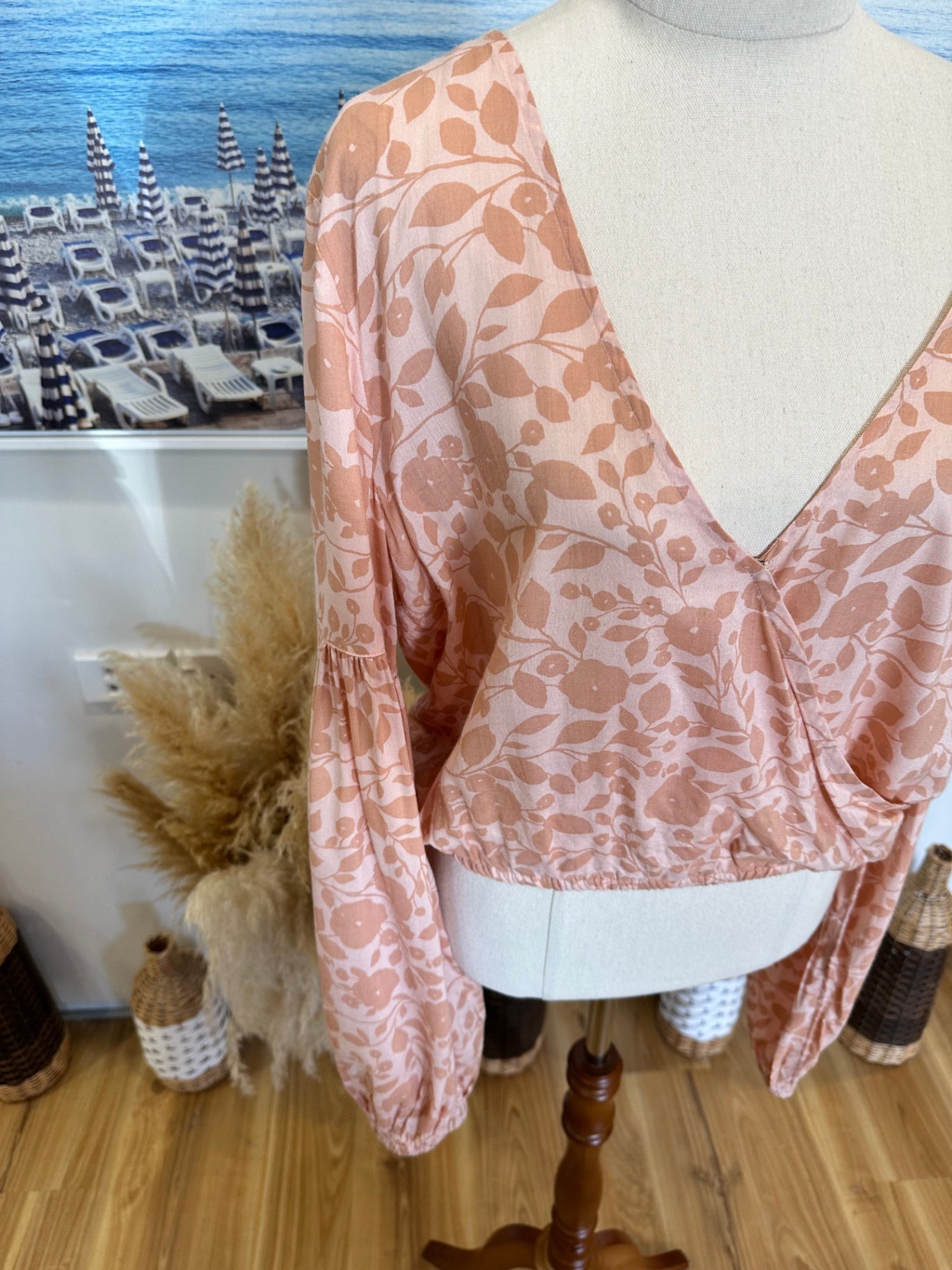 Billabong - Bohemian Blouse - Size 12 - Peach