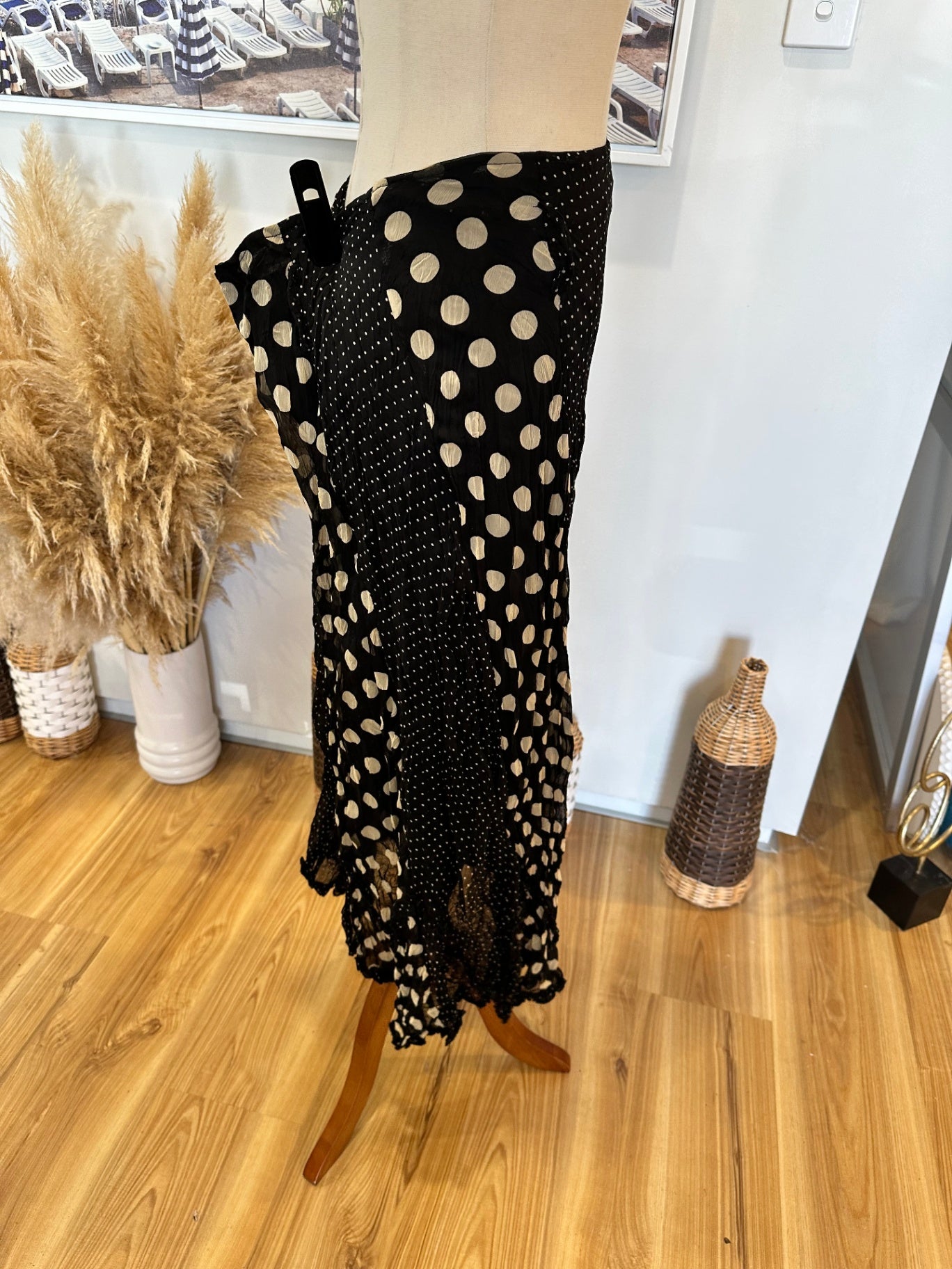 Frattini Skirt - Medium - Black and white