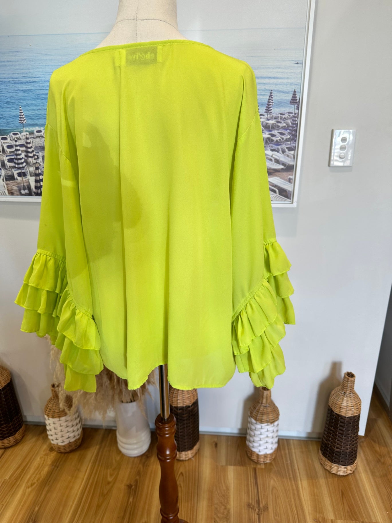 Eb & Ive - Kaftan - Medium / Large - Lime