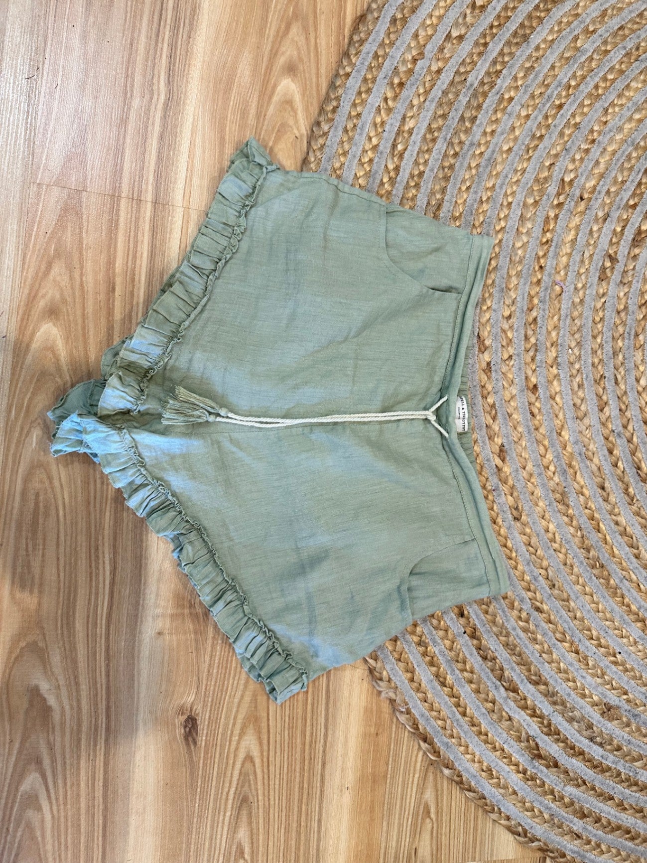 Spell - 100% Linen Shorts - Large - Sage Green