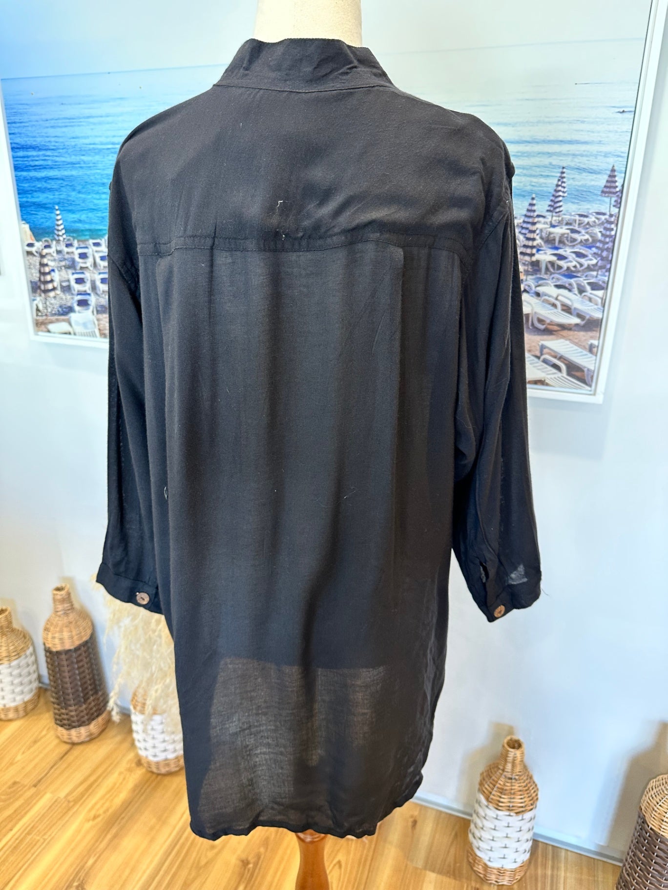 [NEW] Cosmic - 100% Viscose - Black Summer Shirt