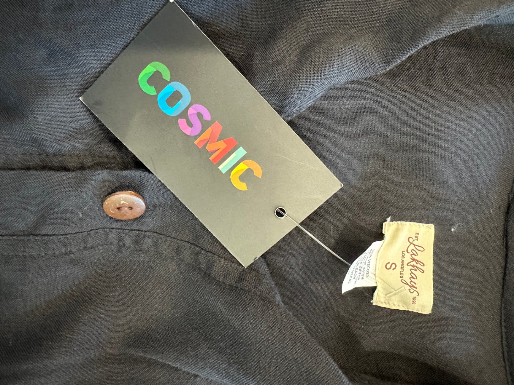 [NEW] Cosmic - 100% Viscose - Black Summer Shirt