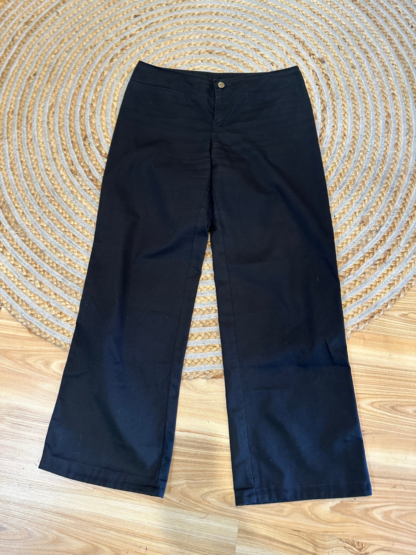 Dual - Y2K Wideleg Pants - Size 12 - Black