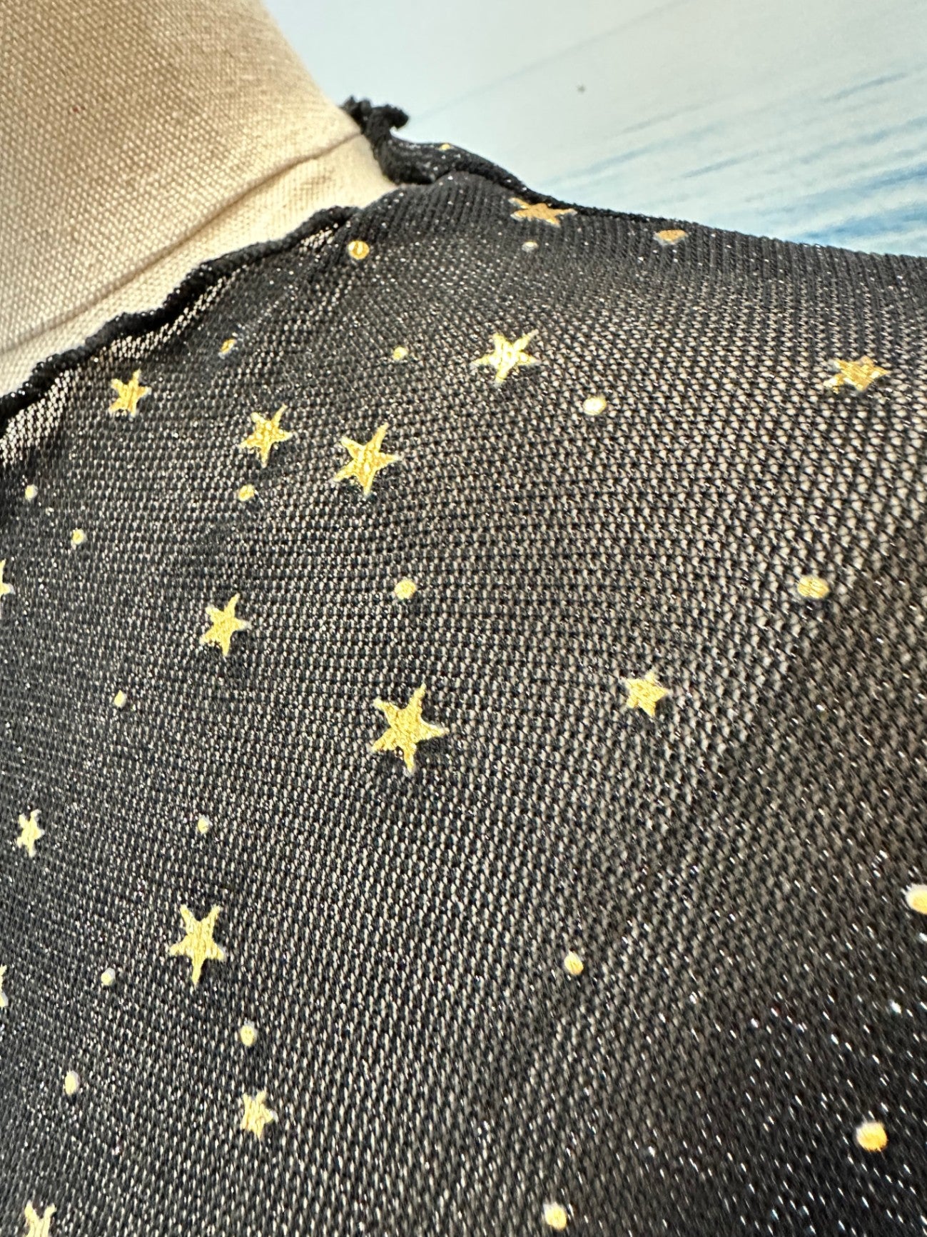 Festival Top - Size Medium - Black with gold stars