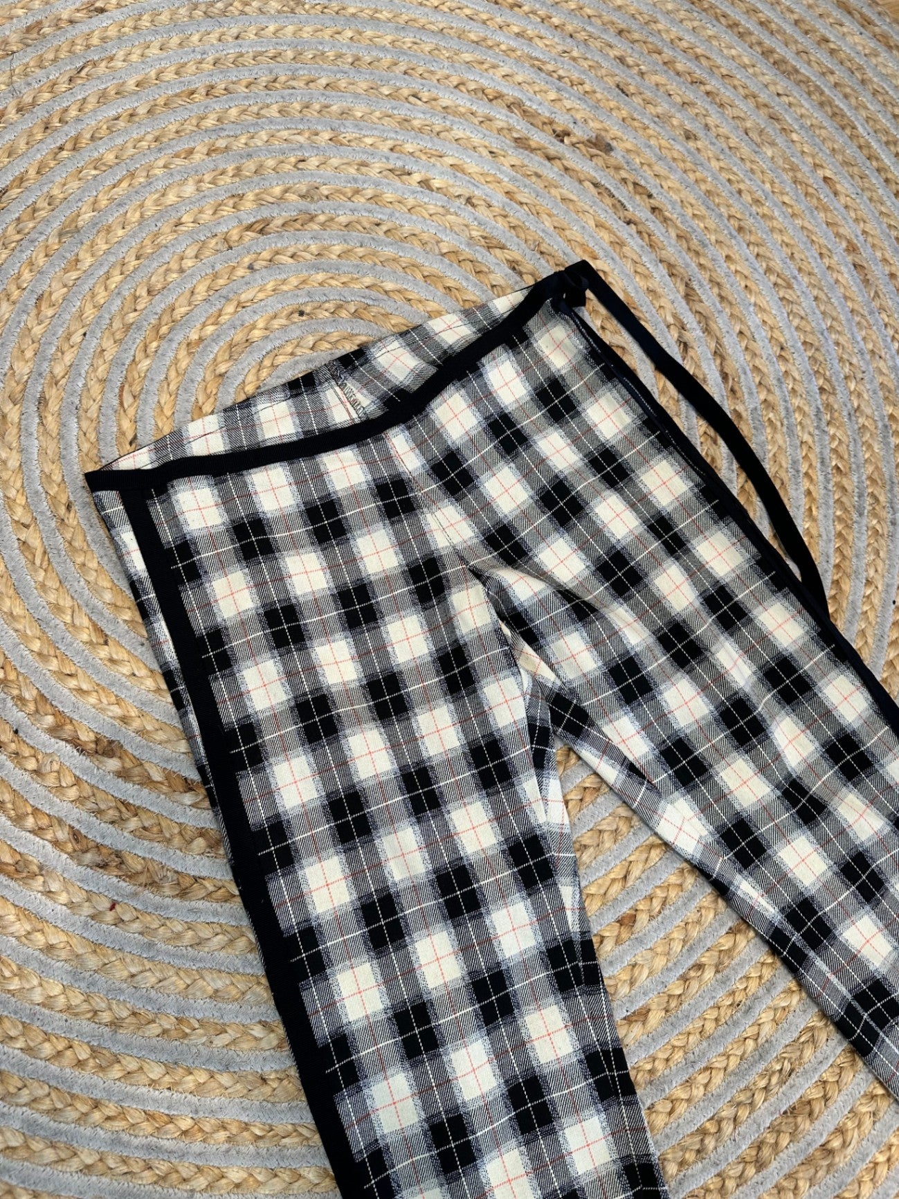 Handmade Pants - Size Small - Plaid - Black tones