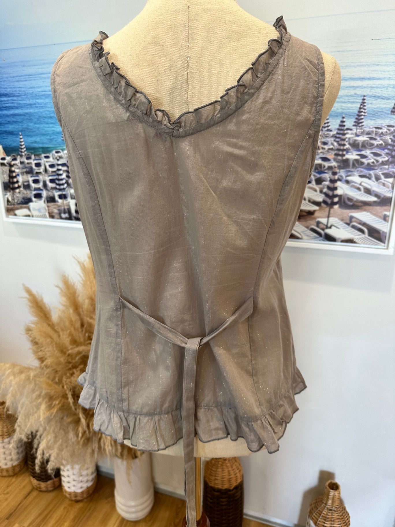 Boo Radley - Vest - Size Small - Grey / Silver