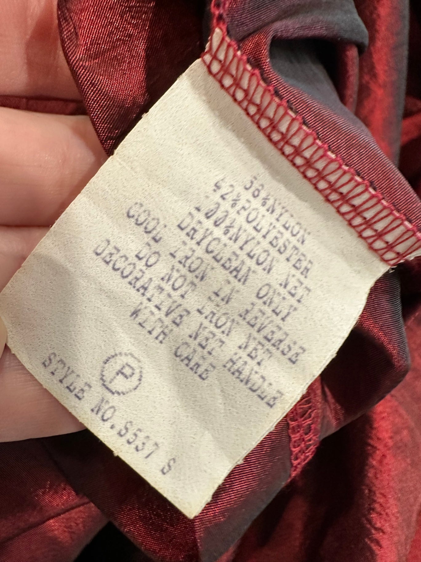 Principals Skirt - Size 12 - Burgundy with black accents