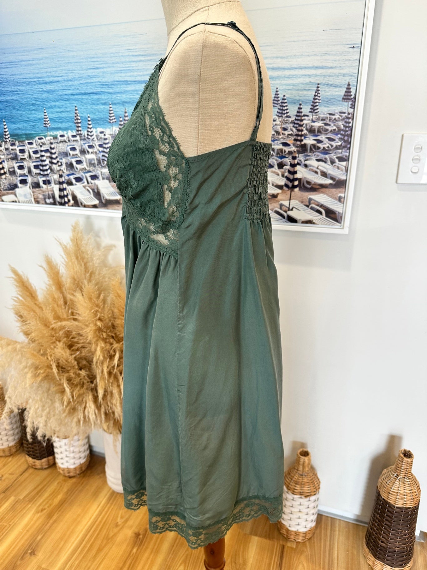 Dainty Green Camisole Dress - Small