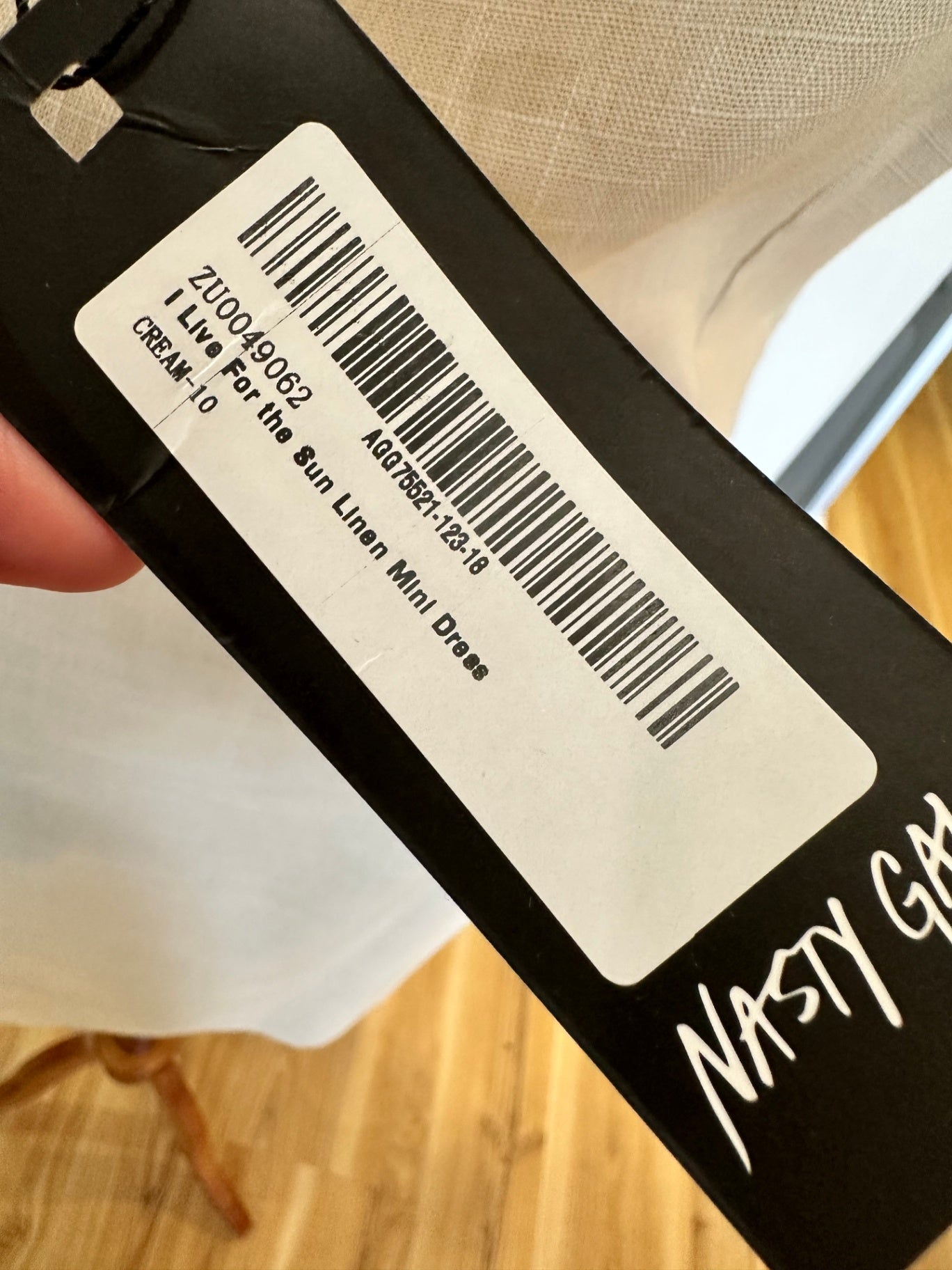 [NEW] Nasty Gal - Linen Blend Dress - Size 10 - Beige