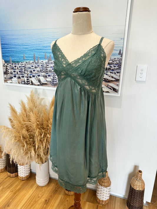 Dainty Green Camisole Dress - Small