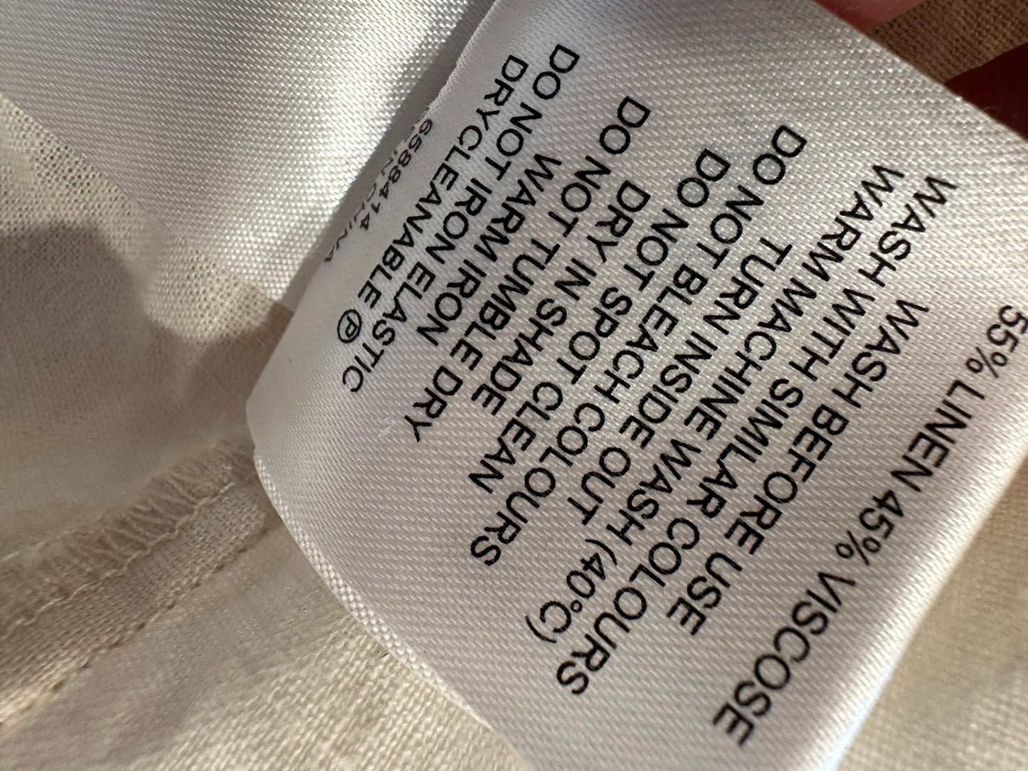 Whistle - Linen Blend Top - Size 18 - Beige