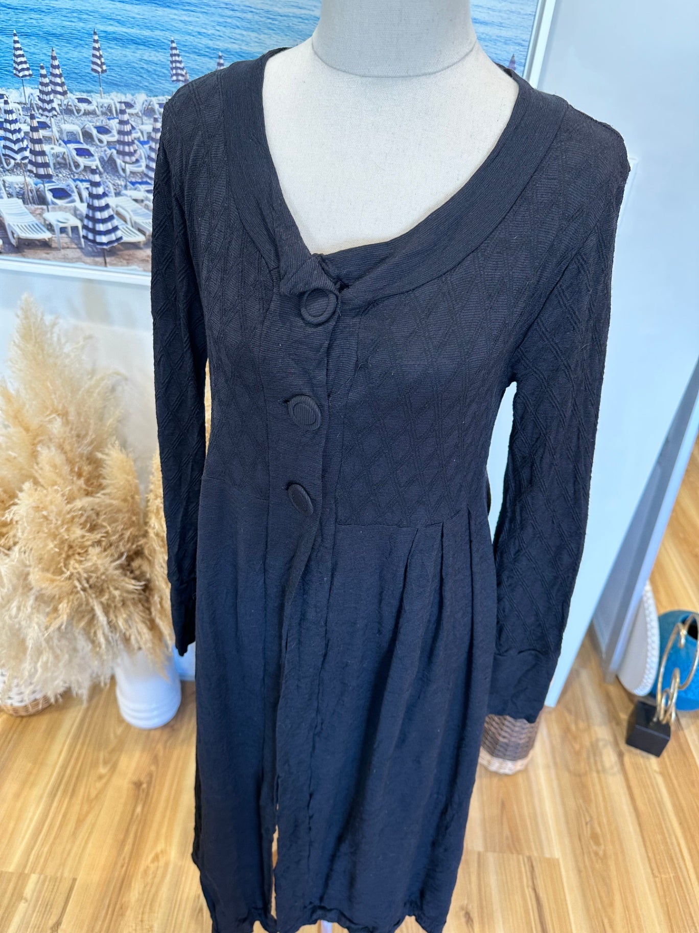 Metalicus - Longline Cardigan - Merino Blend - One Size - Black