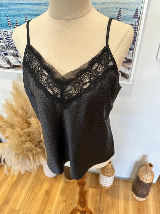 Bras n Things - Black Lace Camisole - Size 10