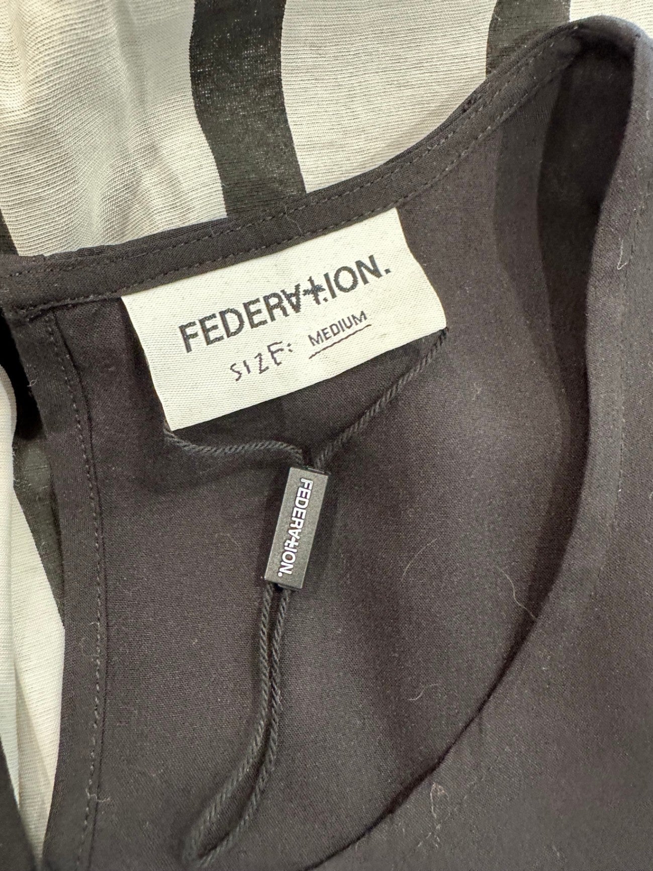 Federation Dress - Extra Small - Black and white