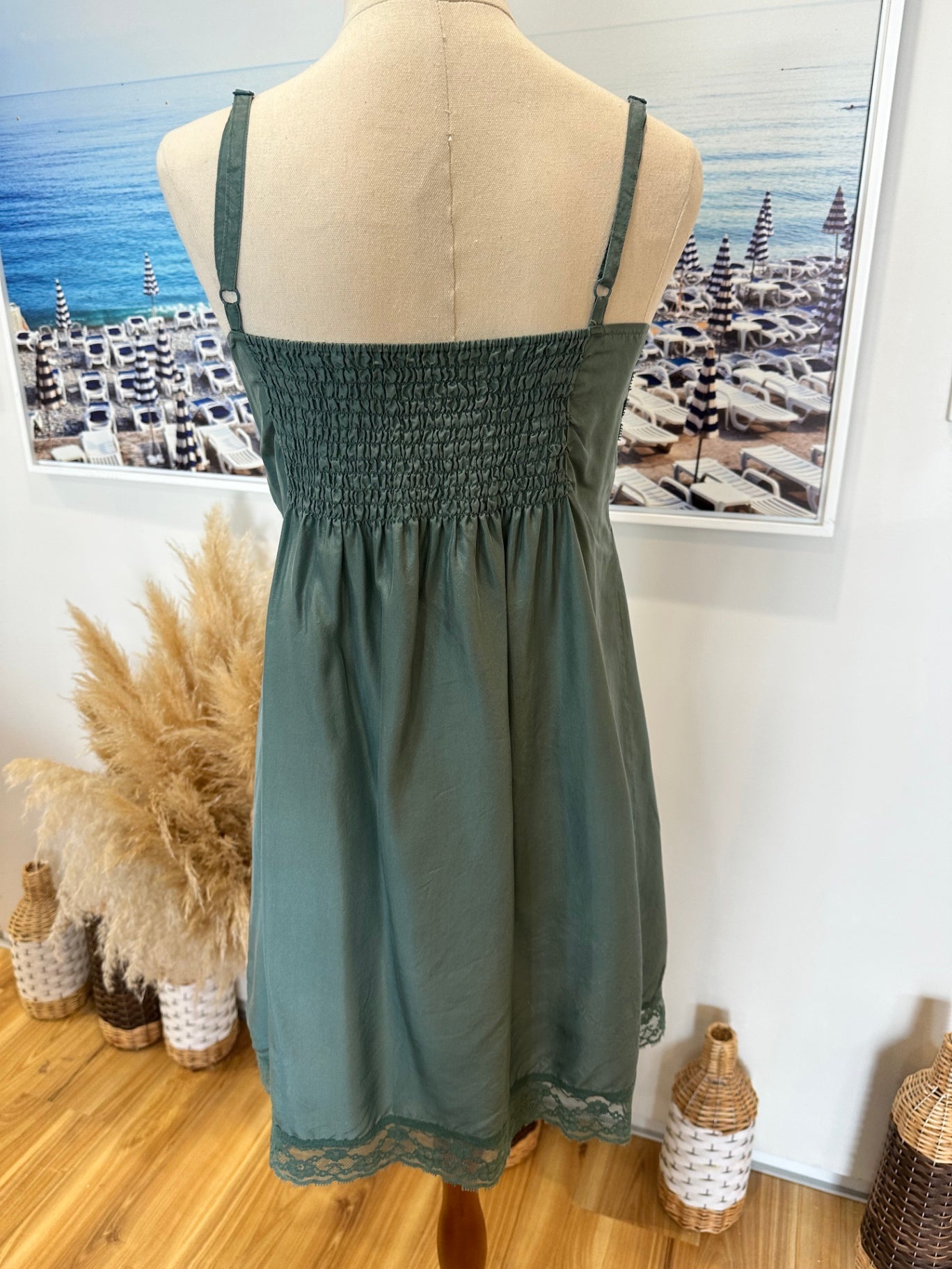 Dainty Green Camisole Dress - Small