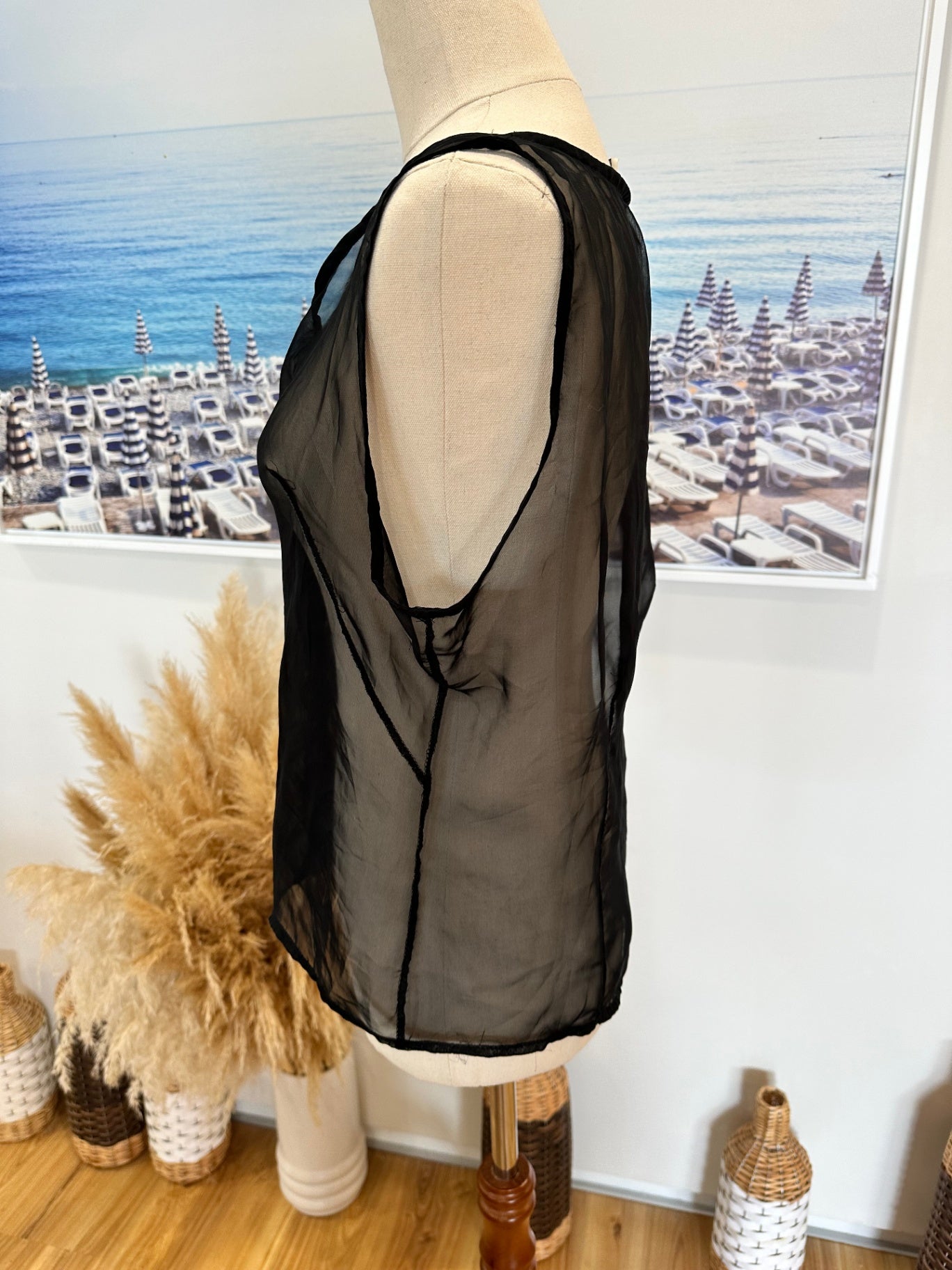 CLE Paris - See-through Top - Small / Medium - Black
