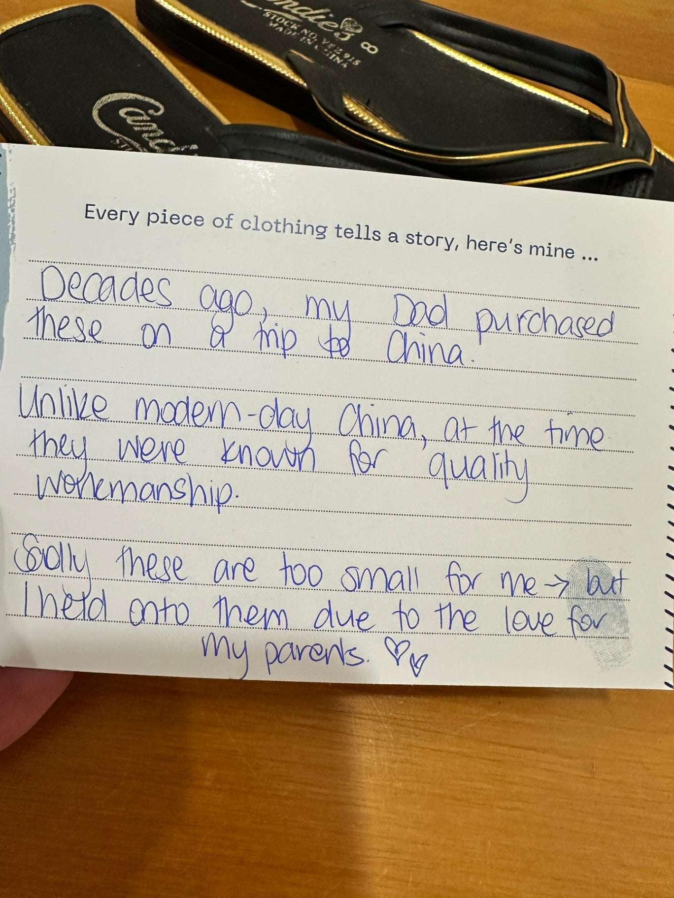 Vintage 60's Sandals - Size 8 - Black and Gold