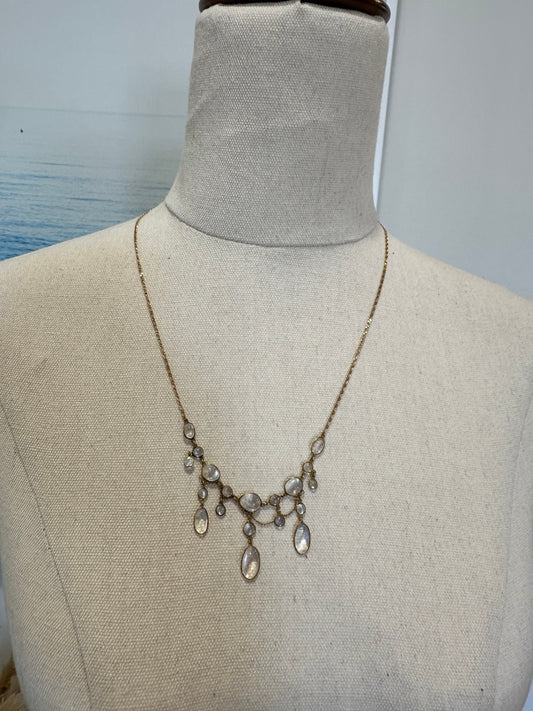 Necklace - Golden with Pearlescent accents