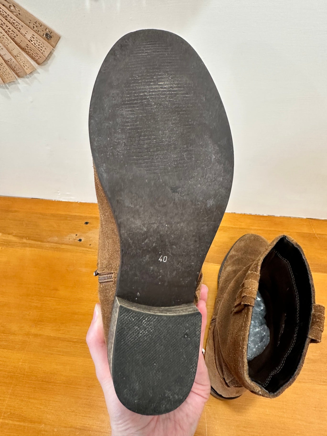 Next - Cowgirl - Tan Suede Boots - Size EU 40 