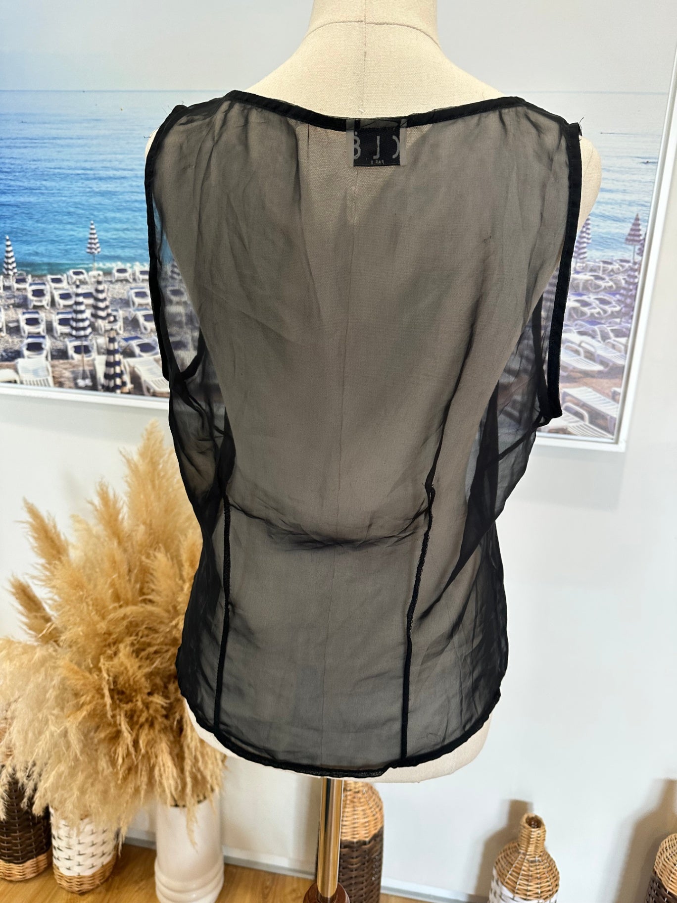 CLE Paris - See-through Top - Small / Medium - Black