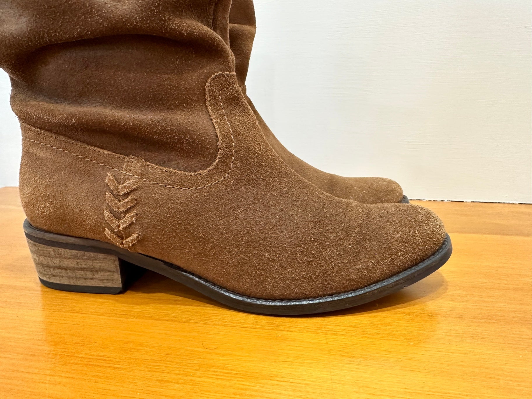 Next - Cowgirl - Tan Suede Boots - Size EU 40 