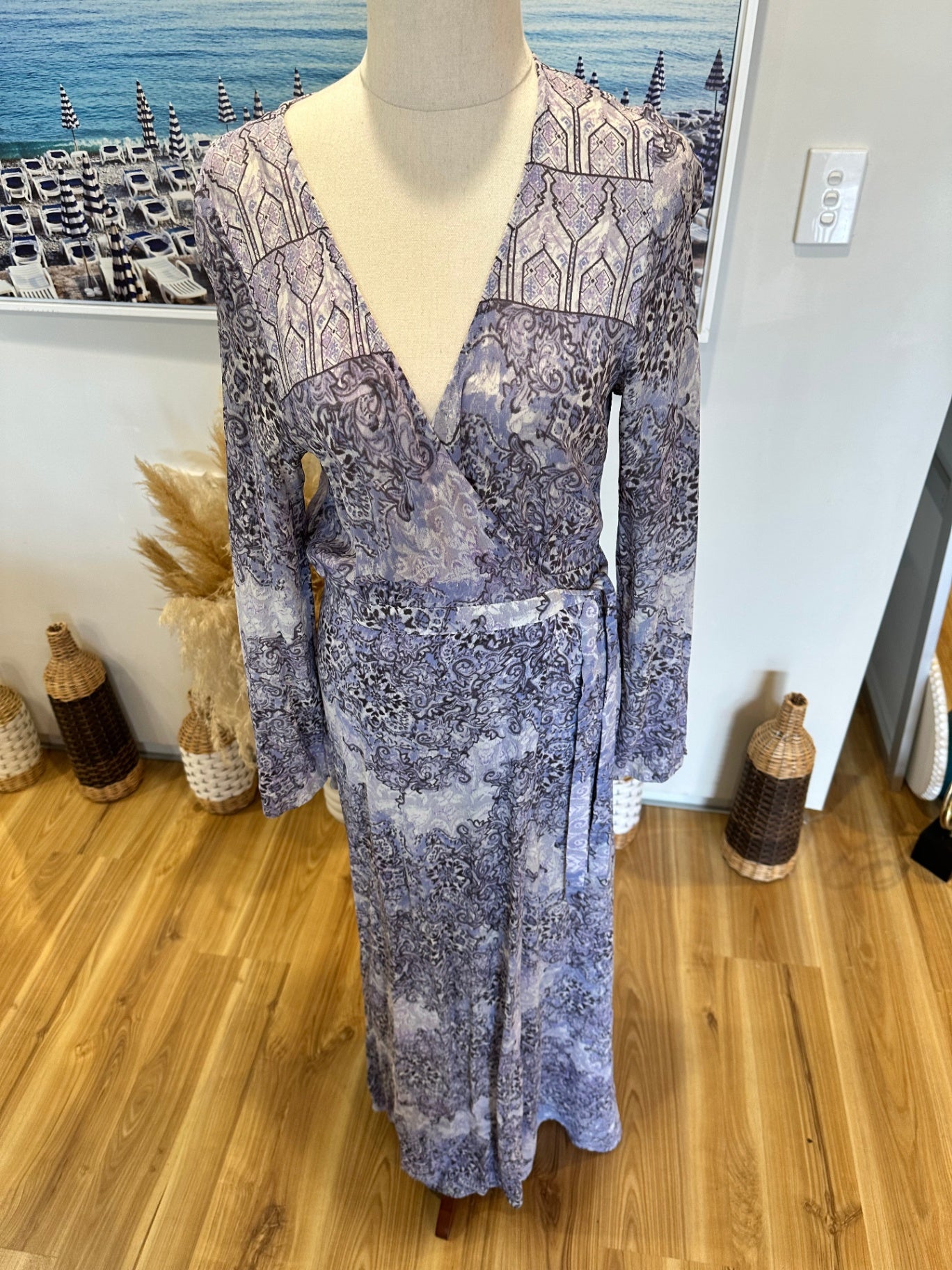 Tigerlily Maxi Dress - Size 10 - Lavender and dark purple